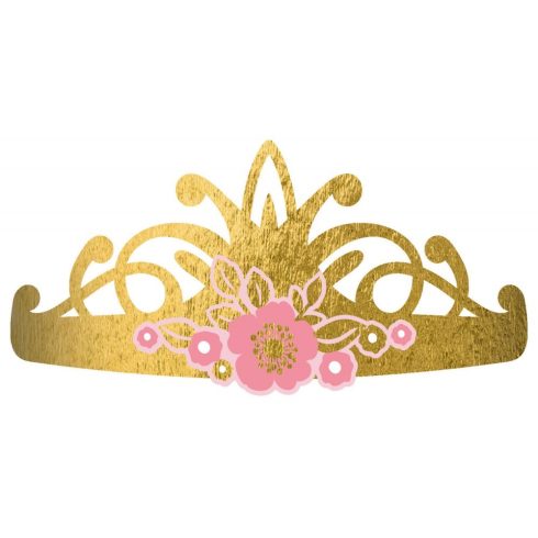 Hercegnő tiara, korona gold 8 db-os