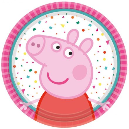 Peppa Malac papírtányér pig 8 db-os 18cm