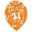 Sretan rođendan Orange Sretan rođendan 21 balon, baloni 6 komada 11 inča (27,5 cm)