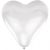 White szív léggömb, lufi 10 db-os 16 inch (40,6cm)