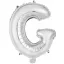 Slova Silver Srebrni G slovo folija balon 45 cm