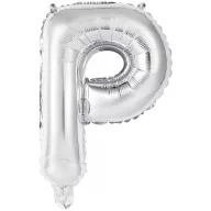 Slova Silver Srebrni P slovo folija balon 45 cm
