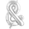 Slova Silver Srebrni & slovo folija balon, 46 cm