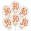 Sretan rođendan Droplets Balon ispunjen konfetima za 30. rođendan, set od 6 komada, 11 inča (27,5 cm)