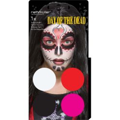 Day of the Dead Halloween arcfesték, smink szett