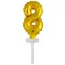 Brojevi Gold Zlatni broj 8 folija balon za tortu 13 cm