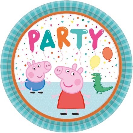 Peppa malac papírtányér party 8 db-os 23cm