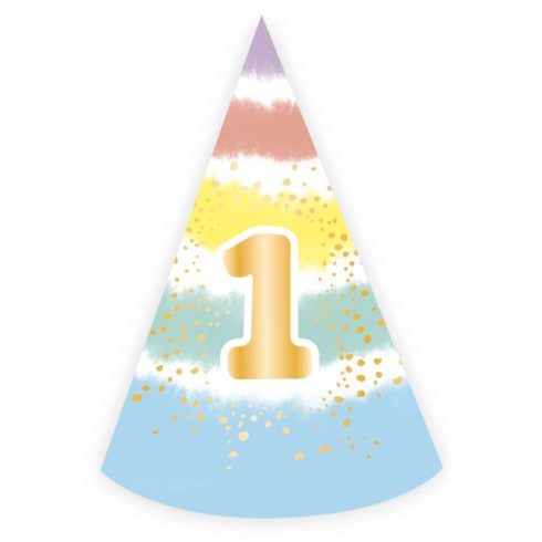 1st Birthday Rainbow party kalap, csákó