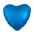 Metallic Blue szív fólia lufi 43 cm