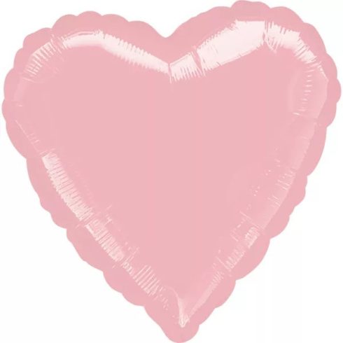 Metallic Pastel Pink szív fólia lufi 43 cm heart