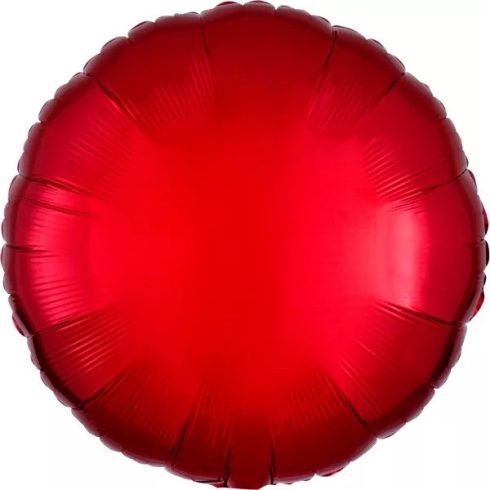 Metallic Red kör fólia lufi 43 cm