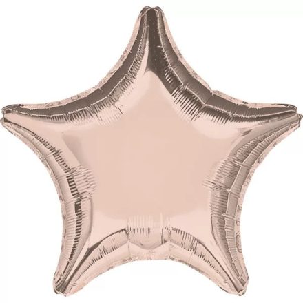 Metallic Rose Gold csillag fólia lufi 48 cm star