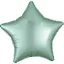 Zöld Silk Lustre Mint csillag fólia lufi 48 cm