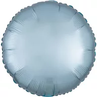 Kék Silk Lustre Pastel kör fólia lufi 43 cm