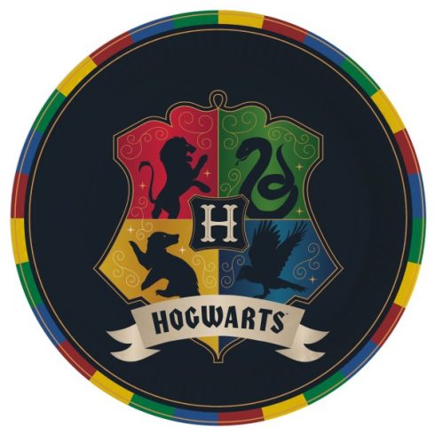 Harry Potter papírtányér hogwarts 8 db-os 23cm