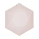 Rózsaszín Vert Decor hatszögletű mélytányér 6 db-os 15,8 cm