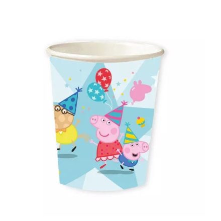 Peppa malac papír pohár celebration 8 db-os 250 ml 