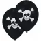 Kalóz Skull léggömb, lufi 8 db-os 10 inch (25,4cm)