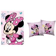   Disney Minnie mikroflanel takaró és párna szett, 2 részes (Flowers)