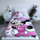 Disney Minnie mikroflanel takaró és párna szett, 2 részes (Flowers)