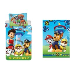   Mancs Őrjárat gyerek, ovis ágyneműhuzat és polár takaró szett (deck)