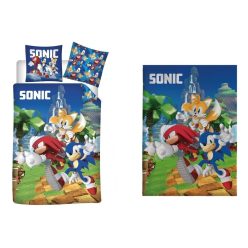   Sonic a sündisznó gyerek, ovis ágyneműhuzat és polár takaró szett