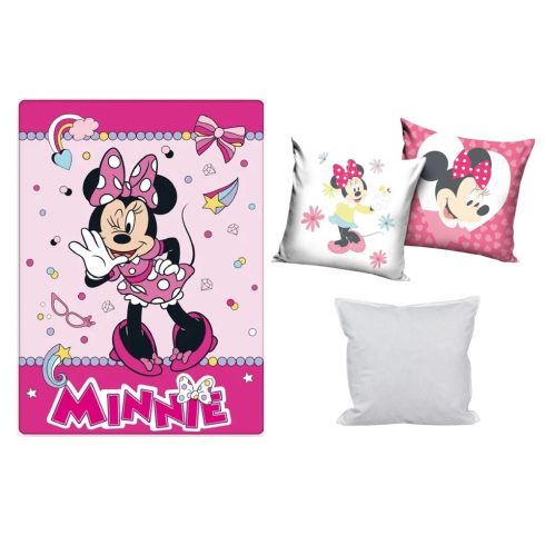 Disney Minnie polár takaró és párna szett 3 db-os (funny)