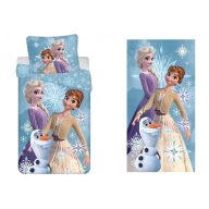   Disney Snježno kraljevstvo Set posteljine i ručnika za odrasle (bijeli snježni listić)