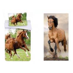   Lovas felnőtt ágyneműhuzat és törölköző szett (Field)
