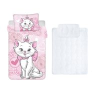   Disney Marie dječja posteljina za vrtić s mačkom i komplet prekrivača/jastuka 100x135 cm 40x60 cm (Aristocat)
