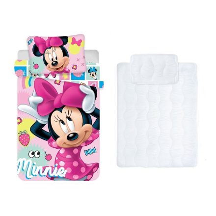 Disney Minnie ovis ágyneműhuzat és paplan/párna szett 100x135 cm 40x60 cm (Sweet)