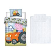   Pepina Praščić dječji vrtićki set posteljine i poplun/jastuk 100x135 cm 40x60 cm (Traktor)