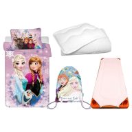   Jégvarázs gyerek, ovis ágyneműhuzat, derékalj, tornazsák és paplan/párna szett 100x135 cm 40x60 cm (Purple Magic)