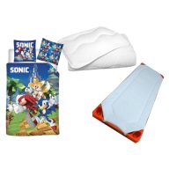   Sonic a sündisznó gyerek, ovis ágyneműhuzat, derékalj és paplan/párna szett 100x135 cm 40x60 cm