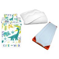   Dinoszaurusz gyerek, ovis ágyneműhuzat, derékalj és paplan/párna szett 100x135 cm 40x60 cm (Cute)