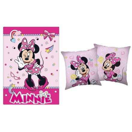 Disney Minnie polár takaró és párna 2 db-os szett (Funny)