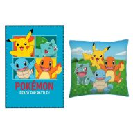 Pokémon polár takaró és párna szett, 2 részes (Blue)