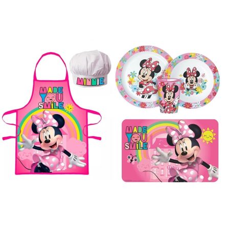 Disney Minnie kötény és étkészlet szett 3 db-os (Smile)