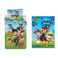   Psići u ophodnji dječja, vrtićka posteljina i polarna deka set (Squad)