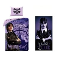 Wednesday set posteljine i ručnika za odrasle (Nevermore)