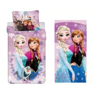   Disney Snježno kraljevstvo Odrasli set posteljine i ručnika (Ružičasta/Ljubičasta)