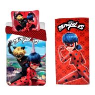   Miraculous: Pustolovine Bubamare i Crnog Mačka set posteljine i ručnika (Paris)