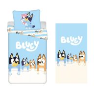 Bluey set posteljine za odrasle i ručnika (Blue)