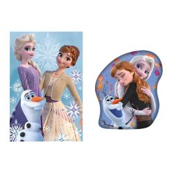   Disney Jégvarázs polár takaró és formapárna szett, 2 részes (Olaf and Sisters)