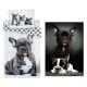 Kutyás felnőtt ágyneműhuzat és polár takaró, 2 db-os szett (French Bulldog)