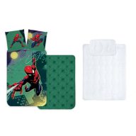   Spider-Man dječja, vrtićka posteljina i set pokrivača/jastuka 100x135 cm 40x60 cm (Emerald)