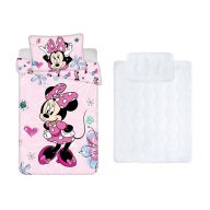   Disney Minnie gyerek, ovis ágyneműhuzat és paplan/párna szett 100x135 cm 40x60 cm (Flowers)