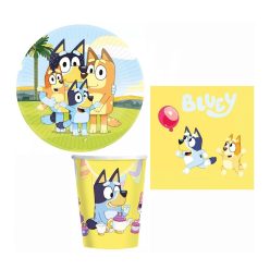 Bluey party szett  23 cm-es tányérral 32 db-os (Family)