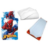   Spider-Man dječja, vrtićka posteljina, podloga i paplon/jastuk set 100x135 cm 40x60 cm (Webmaze)