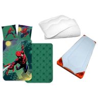   Spider-Man dječji, vrtićki set posteljina, podložak i pokrivač/jastuk 100x135 cm 40x60 cm (Emerald)